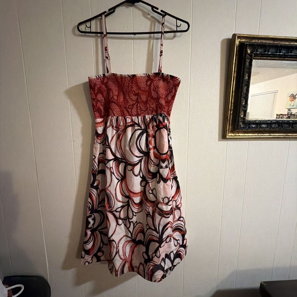 ESPRIT Dress Women's Size 8 Sleeveless Sundress Smocked